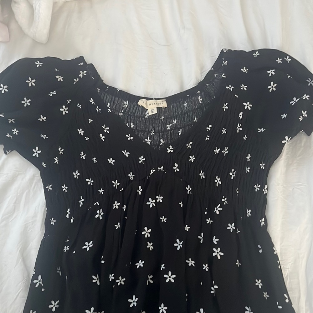 black with flowers pacsun womens dress
